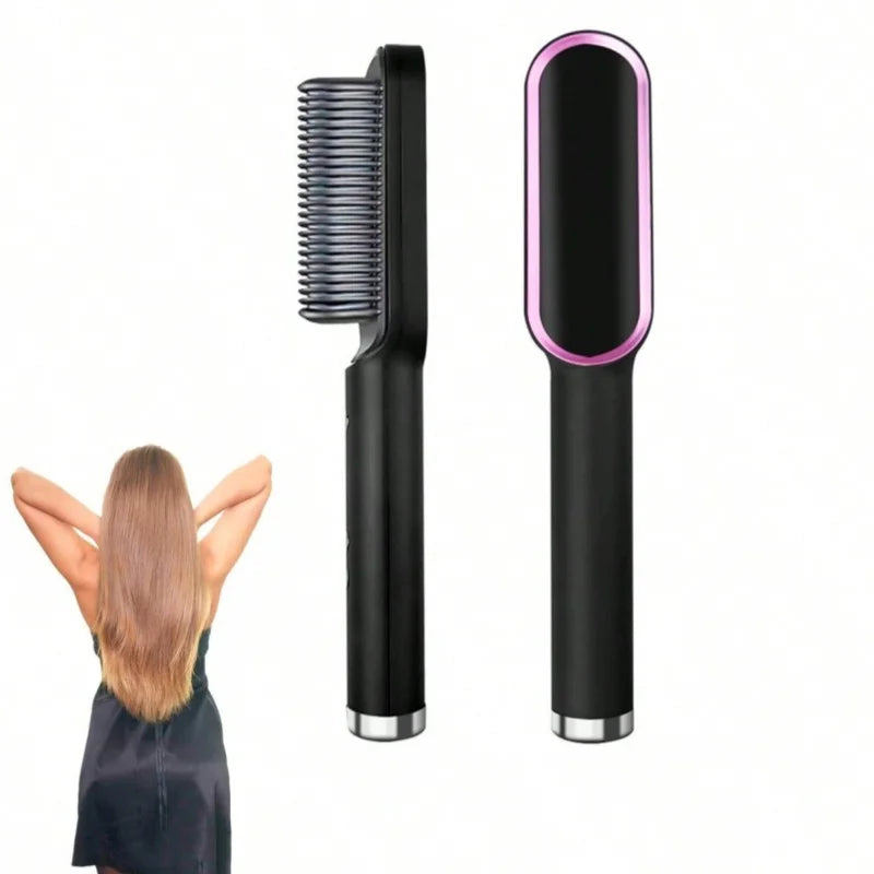 Escova De Cabelo Elétrica Pente De Aquecimento Para Alisador bivolt