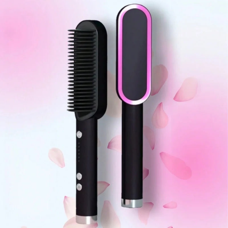 Escova De Cabelo Elétrica Pente De Aquecimento Para Alisador bivolt
