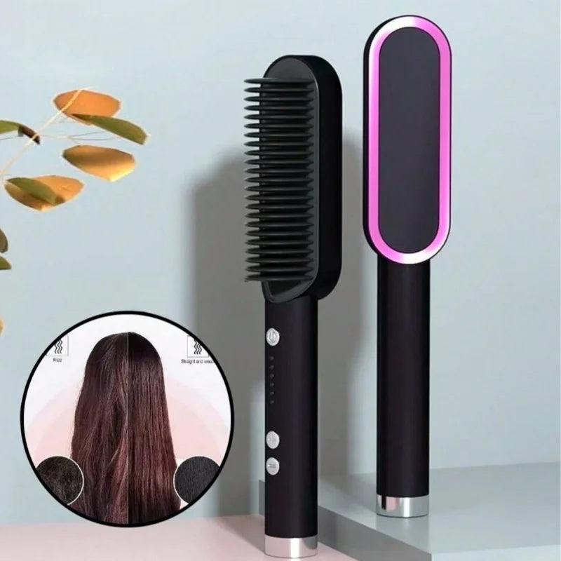 Escova De Cabelo Elétrica Pente De Aquecimento Para Alisador bivolt